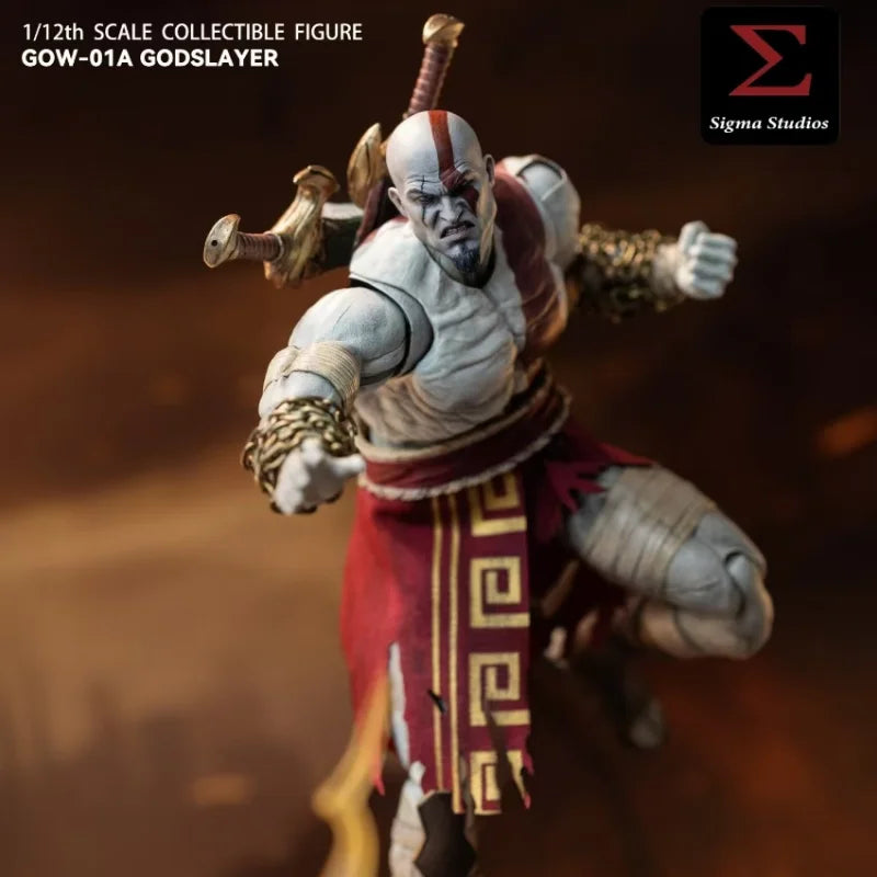 Sigma Studios Gow-01a 1/12 Scale Spartan White Sharpshooter Kratos Godslayer Male Soldier Action Figure For Collection