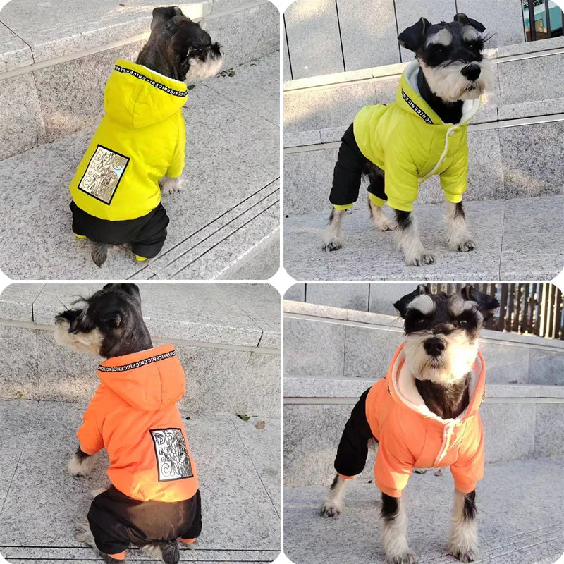 Mantel für kleine Hunde, gemütlicher, warmer Kapuzenpullover, Hundekleidung, warm, winddicht, schneefest, Overall, Welpenjacke für kaltes Wetter, Hundebekleidung