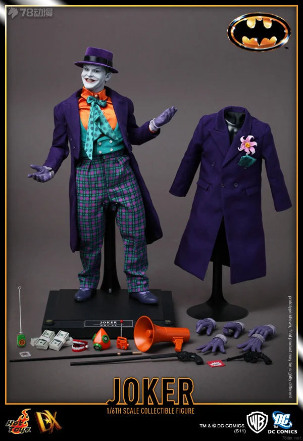 HOT TOYS Original 1/6 Scale DX08 Joker (1989 Edition) Fully Articulated Action Figure Model Toy Ornament Gift for Boys