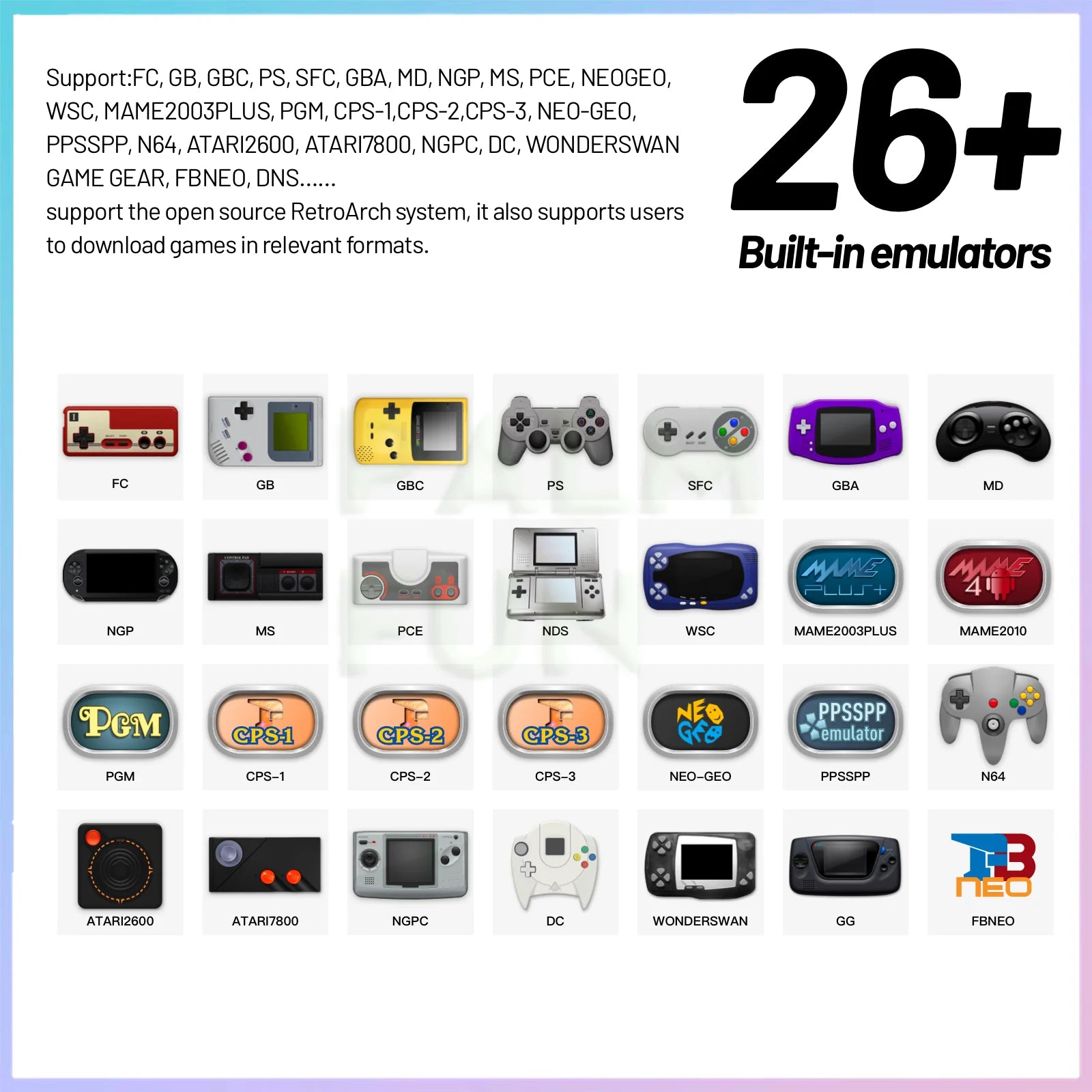 Trimui Smart Pro Portable Retro Arcade Game Console 4.96inch IPS Handheld Game Console Type-C LINUX HD Screen Smart Video Player