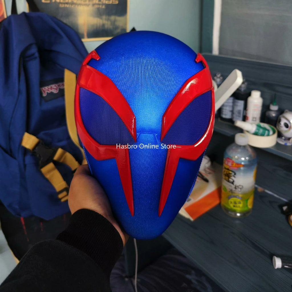 mar-vel 2099 Spiderman Mask with 2 Pairs Magnetic Eyes (Regular Eyes and Angry Eyes) 1:1 3D Handmade Halloween Cosplay Masks