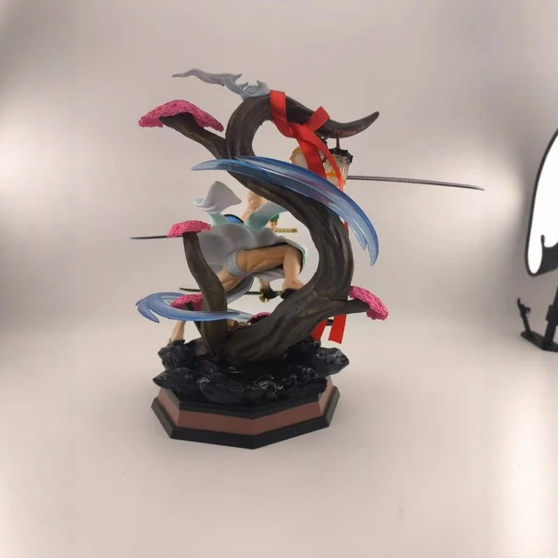 Auf Lager: One Piece Three Knives Flow Crazy Tiger Roronoa Zoro Gk Schrumpfversion Leuchtende Statue Modellbausatz Spielzeug Kindergeschenke