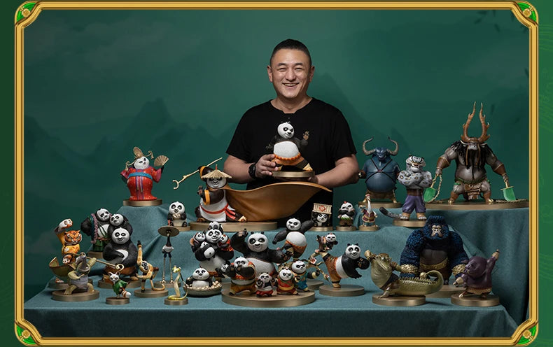 Copper Craft Chinese Cartoon Film Kung Fu Panda Animal Figurines Master Oogway Sculptures Ornament Desktop Decor Art Collection