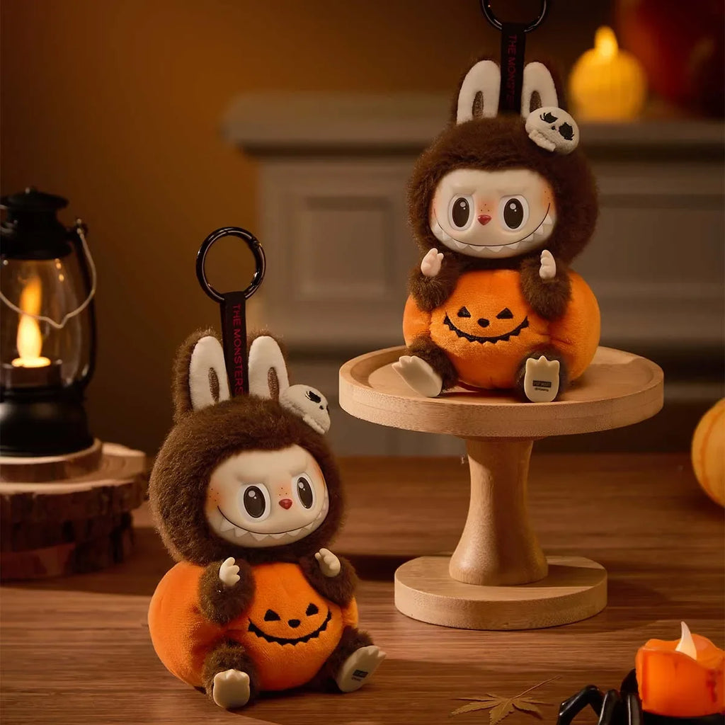 POPMART Labubu Halloween Vinyl Kürbis Skurrile Karneval Vinyl Puppe Anhänger Kollektion Zuhause Trendiges Überraschungs-Halloween-Geschenk auf Lager