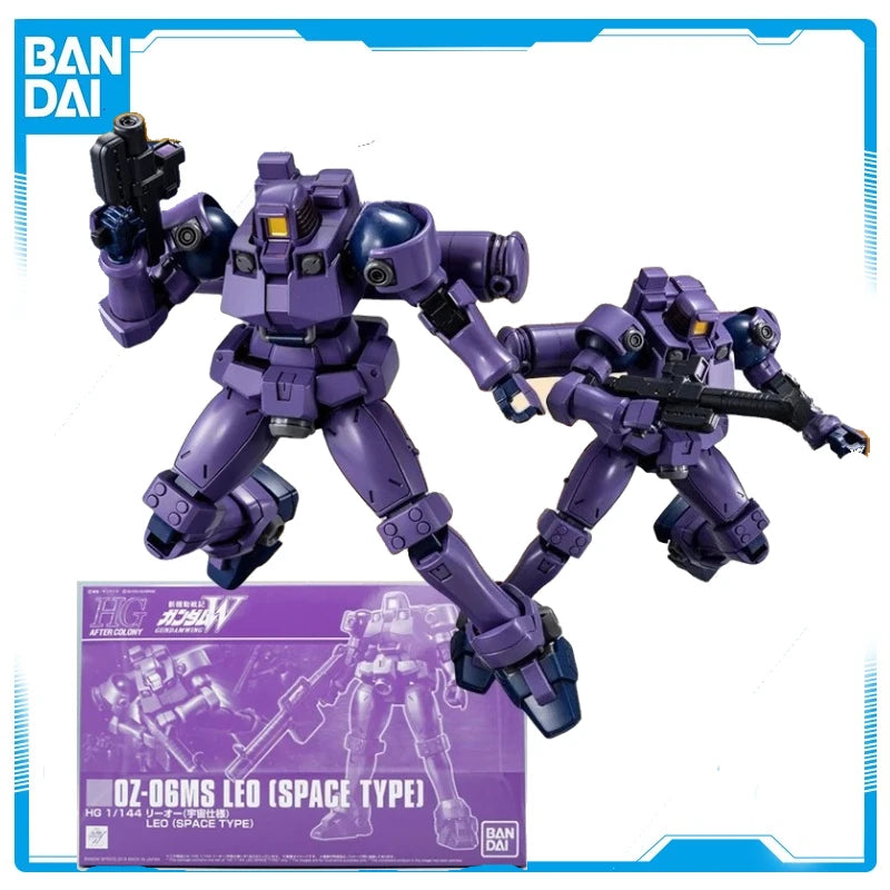 Bandai Genuine HG OZ-06MS LEO SPACE TYPE Gundam Anime Action Figure Robot Assembly Model Toys Ornaments Gift Kids WY