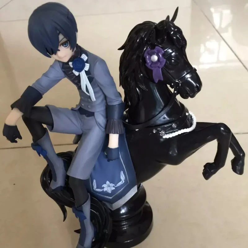 Black Butler Ciel Phantomhive Sebastian Michaelis Anime Figure Model Statue Boys Collection Desktop Decoration Ornament Toy Gift