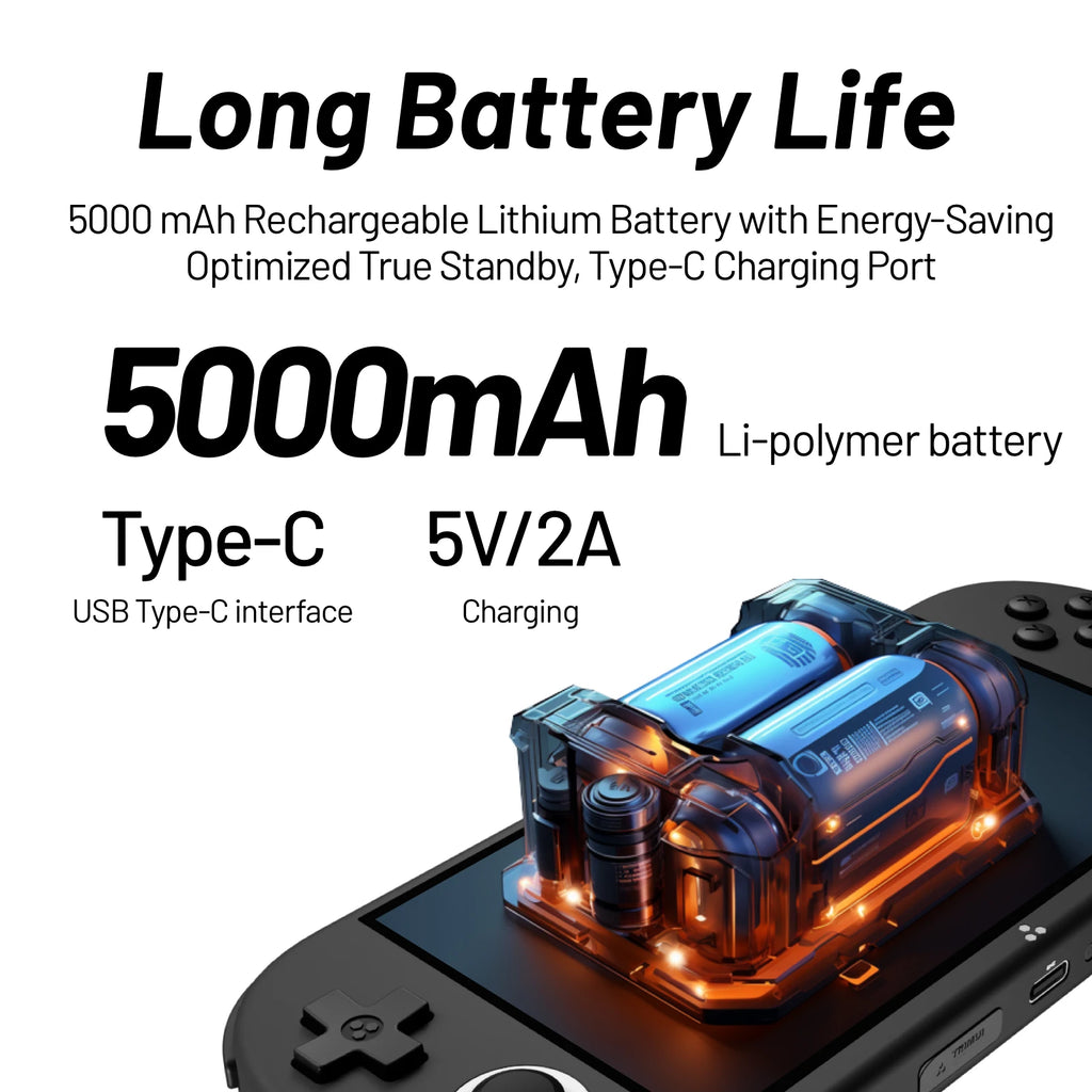 TRIMUI SMART PRO S Handheld Game Console 4.96''IPS Screen Allwinner A523 Processor Hall Joystick RGB Lighting TG5050 Game Player