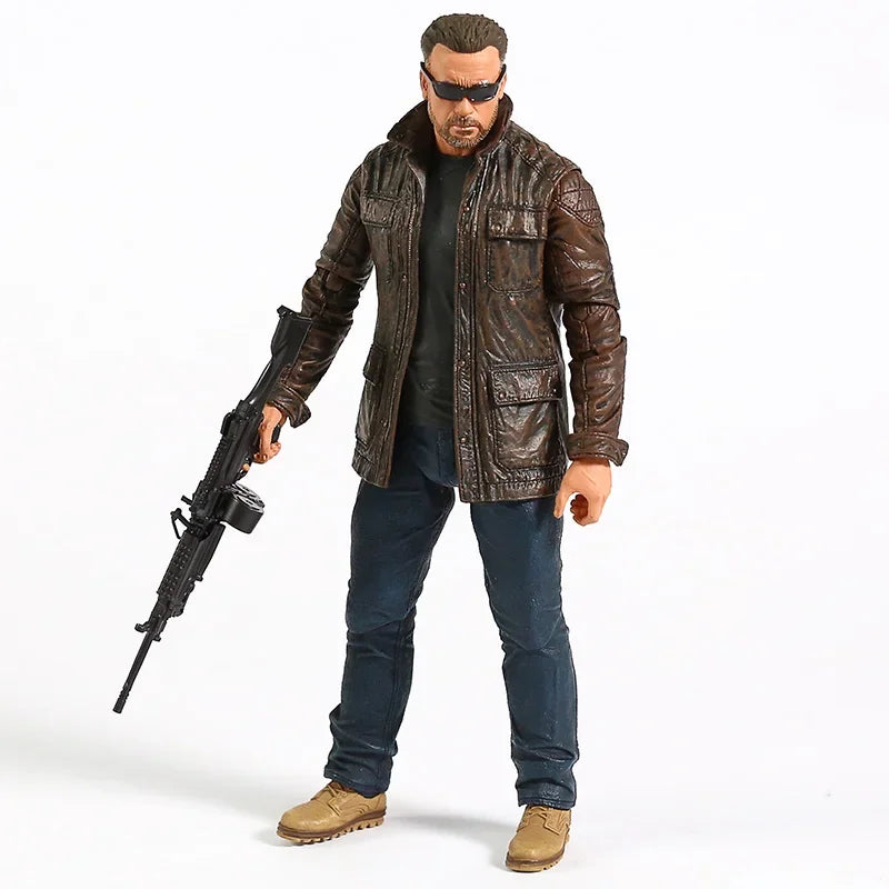NECA Terminator 2: Judgment Day T-800 Arnold Schwarzenegger PVC-Actionfigur, Sammlermodell, Spielzeug, 18 cm