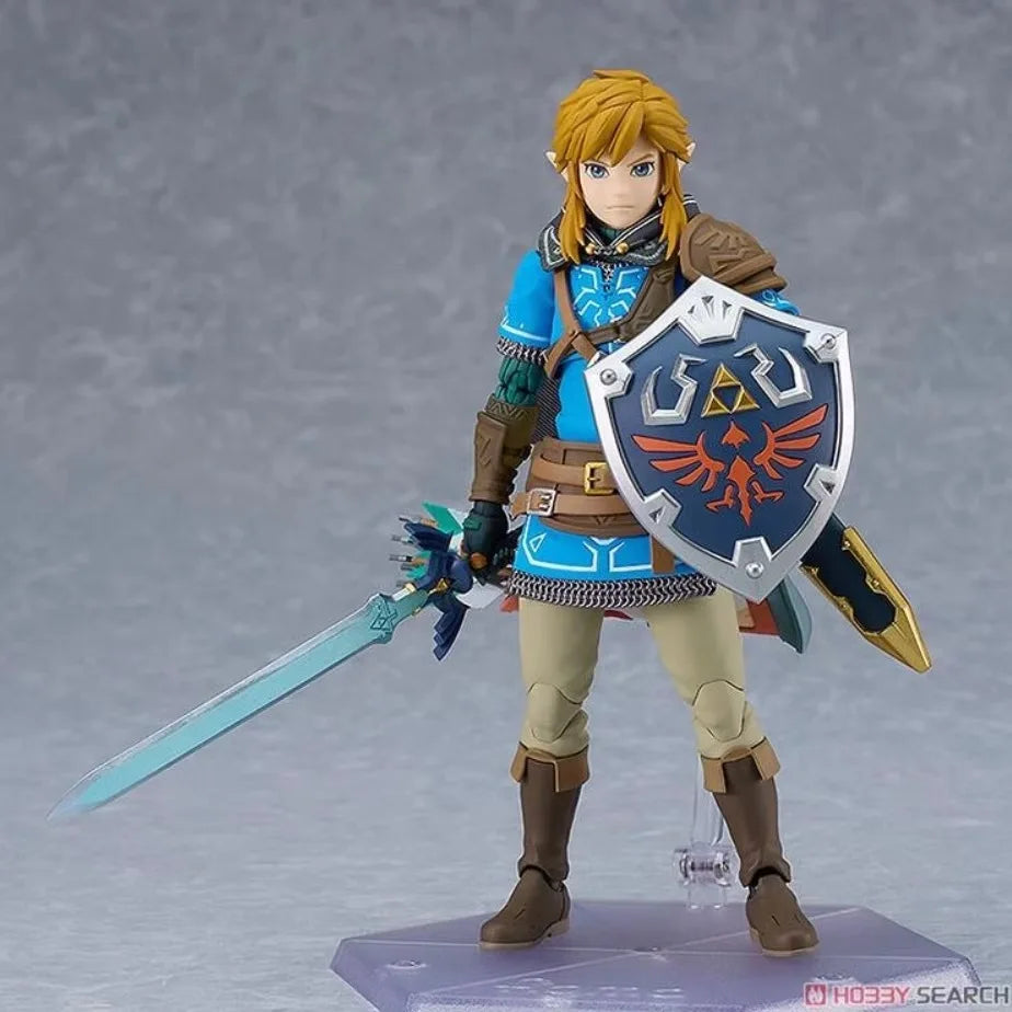 Легендата за Зелда Аниме Фигурка - Дъхът на дивата природа Линк с Master Sword Sky Sword Фигма 153 Модел играчка Подарък за колекционери