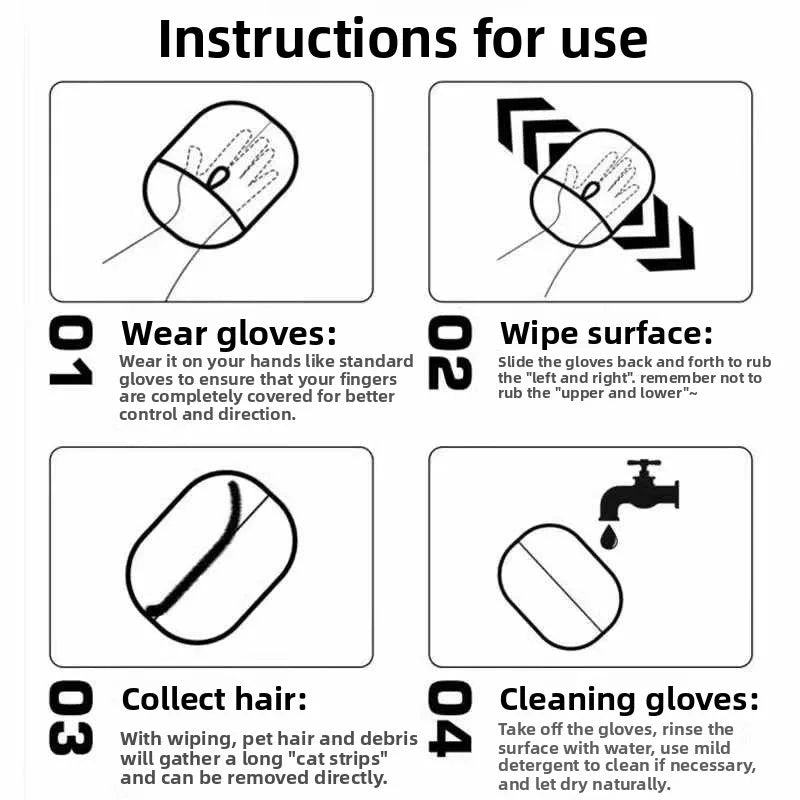 Handschuhe zur Tierhaarentfernung, Bürste zum Entfernen von Schuppen für Hunde, Katzen, Kaninchen, Katzenhaarbürste, Reinigungswerkzeuge für Katzenhaare, Handschuhe zum Abisolieren von Haaren