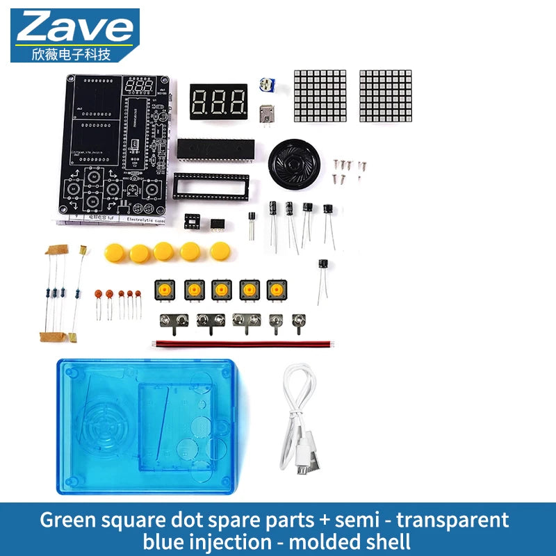 Pixel Game Console Making Kit: 51 Single - Chip Microcomputer Tetris Puzzle Game Electronic DIY Welding Practice