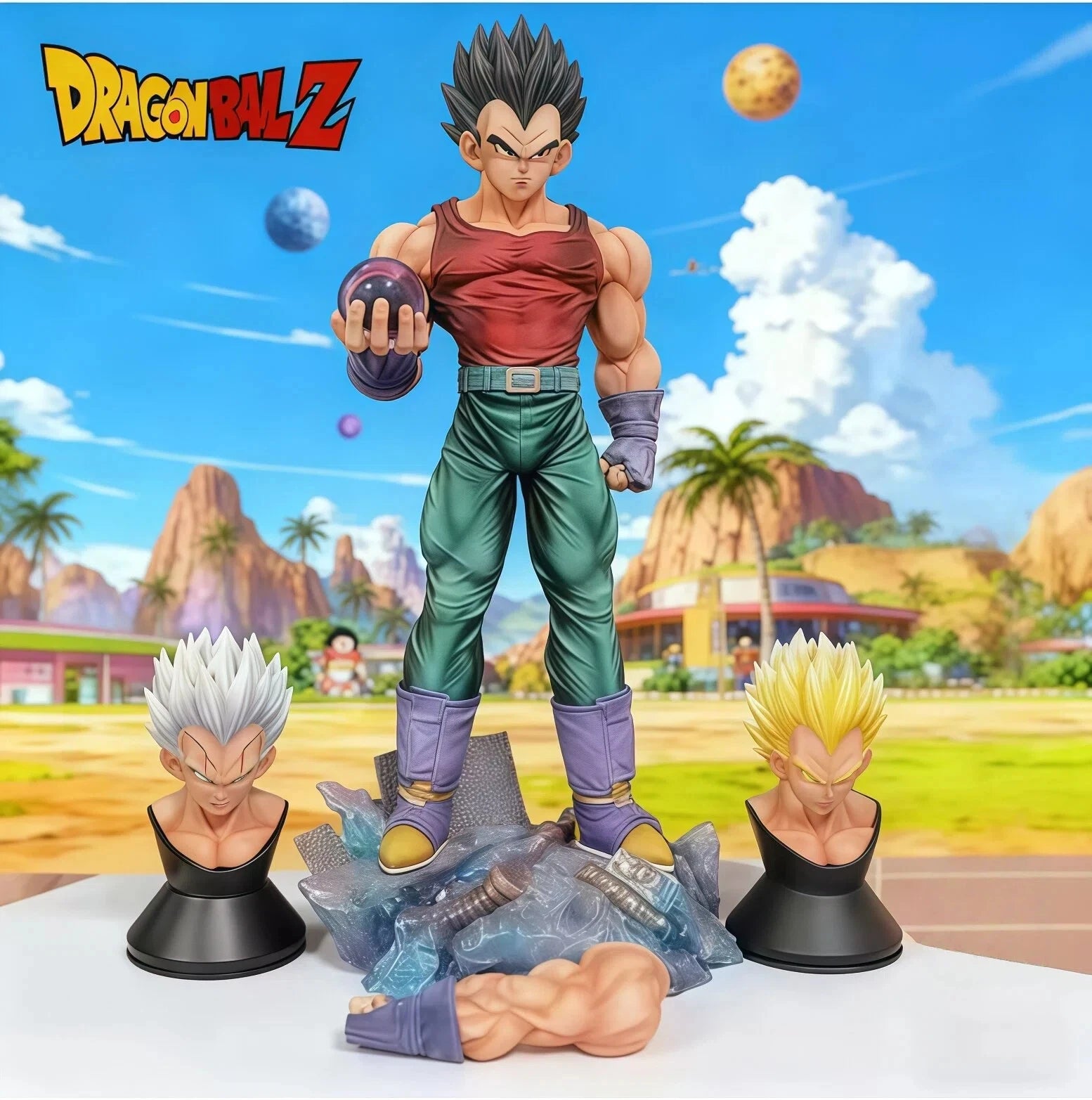 In Stock Dragon Ball Anime Figure Super Saiyan Gt Vegeta Handmade Action Figures Goku Pvc Statue Collection Model Toys Gifts