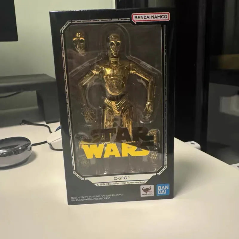 In Stock BANDAI Original Box S.H.Figuarts Star Wars DARTH VADER STORMTROOPER C-3PO R2-D2 SHF Action Figure Model Gift for Kid