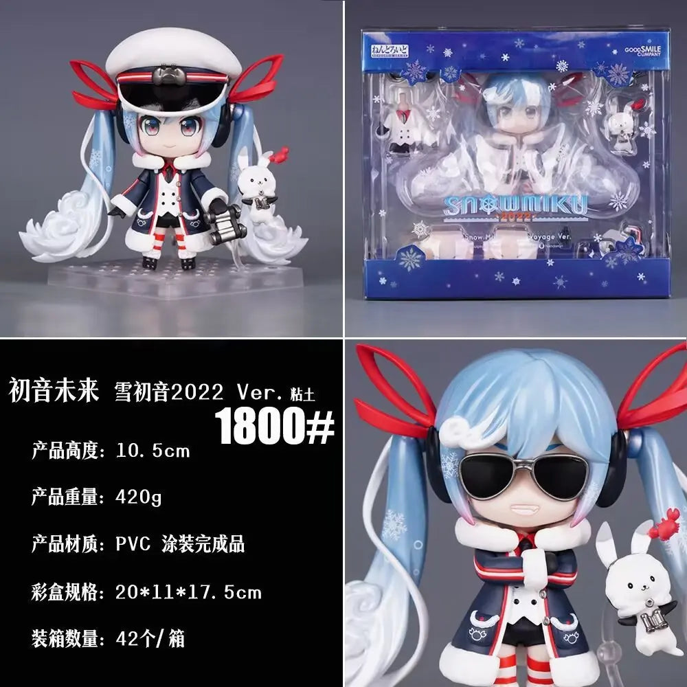 Hatsune Miku Animation Game Peripheral Toys Sakura Snow Miku Anime Action Movable Model Figures Collection NTR