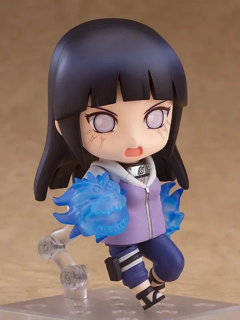 10CM Anime Naruto Hyuga Hinata kawaii Q Version kawaii Joint replaceable Action Figures PVC Model Desk Decor Toy Gifts boxed