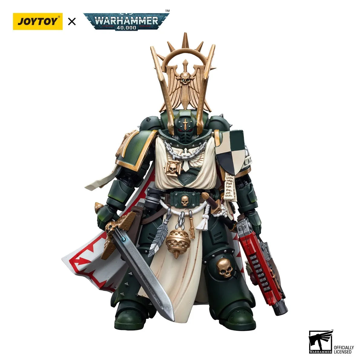 【На склад】 JOYTOY Warhammer 40K 1/18 Екшън фигурка Dark Angels Master Lazarus Модел играчка момче подаръци 3.75 инча