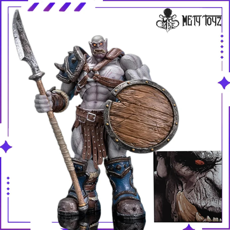 New MetyToys Original Limited Edition Warcraft Mercenary Squad Frost Throat Blood Skull Mobile Orc Model Toy HandmadeGiftcollect