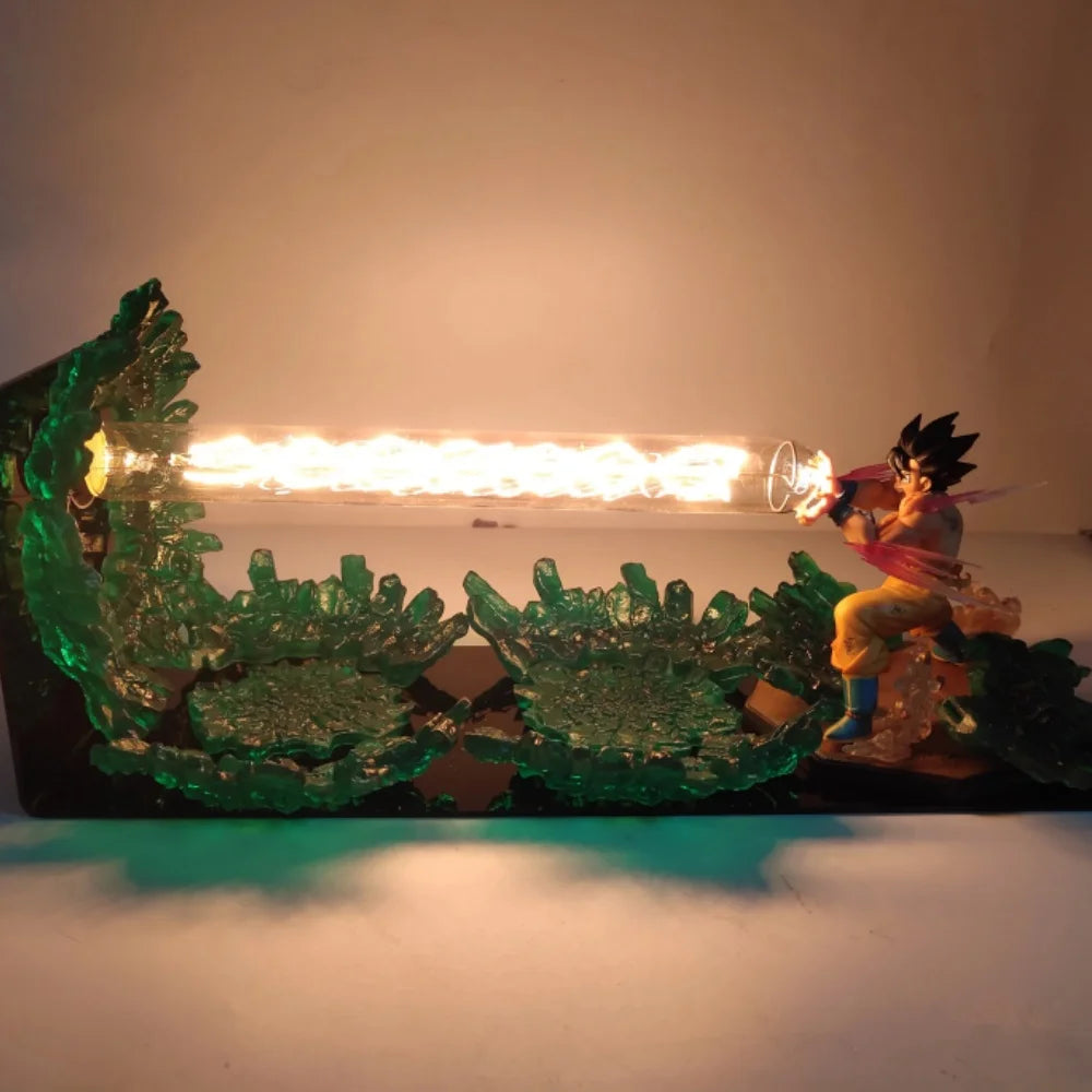 Dragon Ball Anime Son Goku KaMeHaMeHa Lampe Led-lampe Action-figuren Modell Figur Figur &amp; Basis &amp; Lampe DIY Dekoration Sammlung