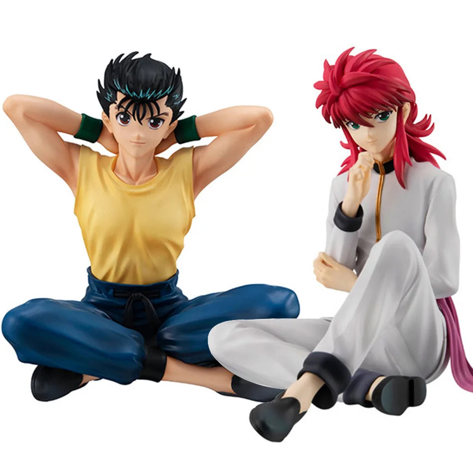 YuYu Hakusho Anime Figure Toys 8cm 2Pcs Set Urameshi Yuusuk Kurama  Minamino Shuuichi Action Figure Pvc Model Doll Children Gift
