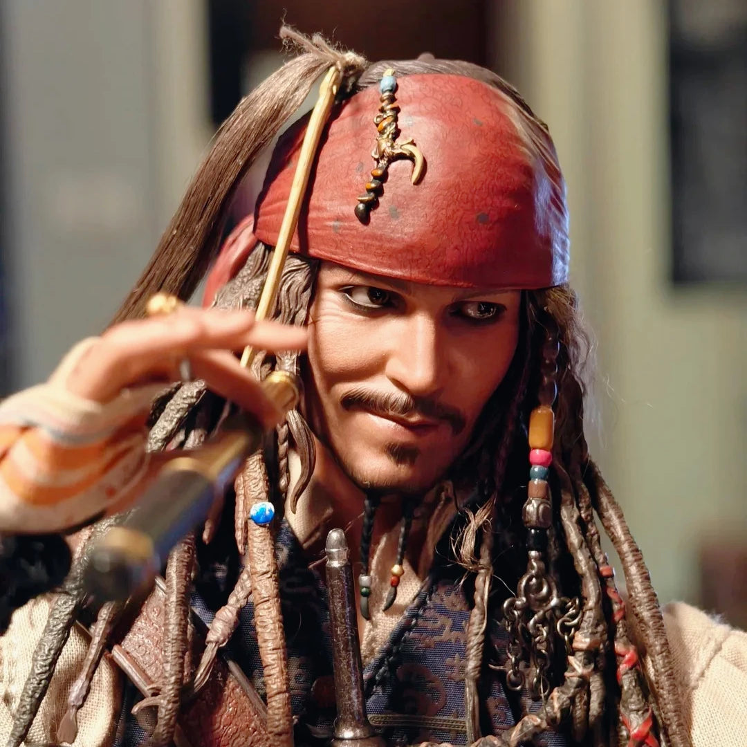 HOTTOYS HT 1/6 Captain Jack Sparrow DX37/DX38/DX39AE Pirates of The Caribbean Hair Transplant  Action Figure Collection Model