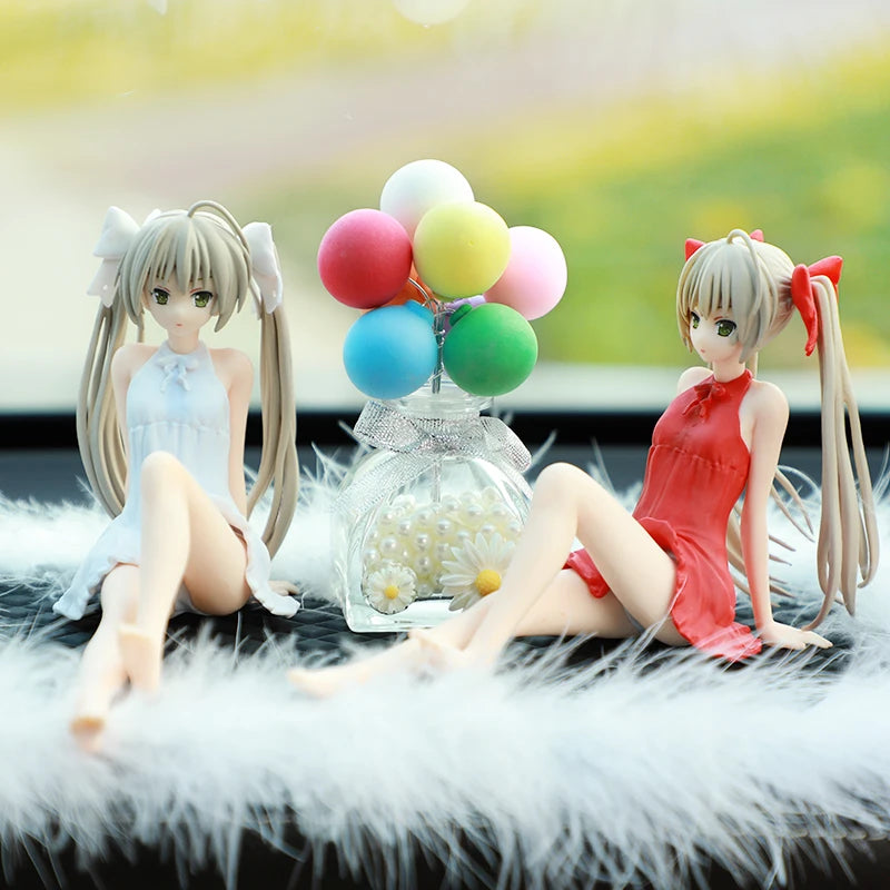 Anime Figure Cartoon kawaiii Yosuga no Sora Kasugano Sora sitting position Action Figure Host Computer Chassis Decor car Ornamen