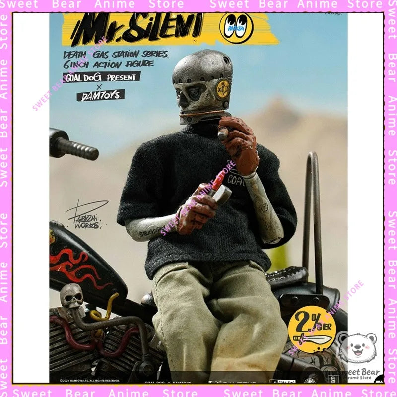 In Stock DAMTOYS Black Dog Mr. Quiet PES038 Desperate Gas Station Action Figure Anime Model Trendy Toys Desktop Doll