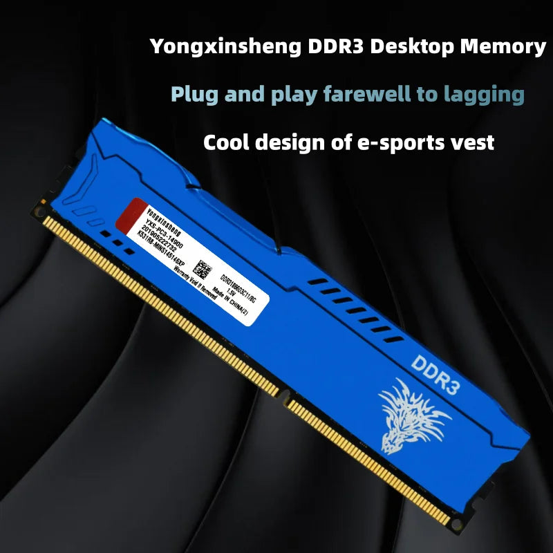 Blue DDR3 RAM 8GB 1600MHZ 1866MHZ 240Pin CL11 DIMMPC3-12800 PC Desktop RAM Memory 1.5V Computer parts memoria