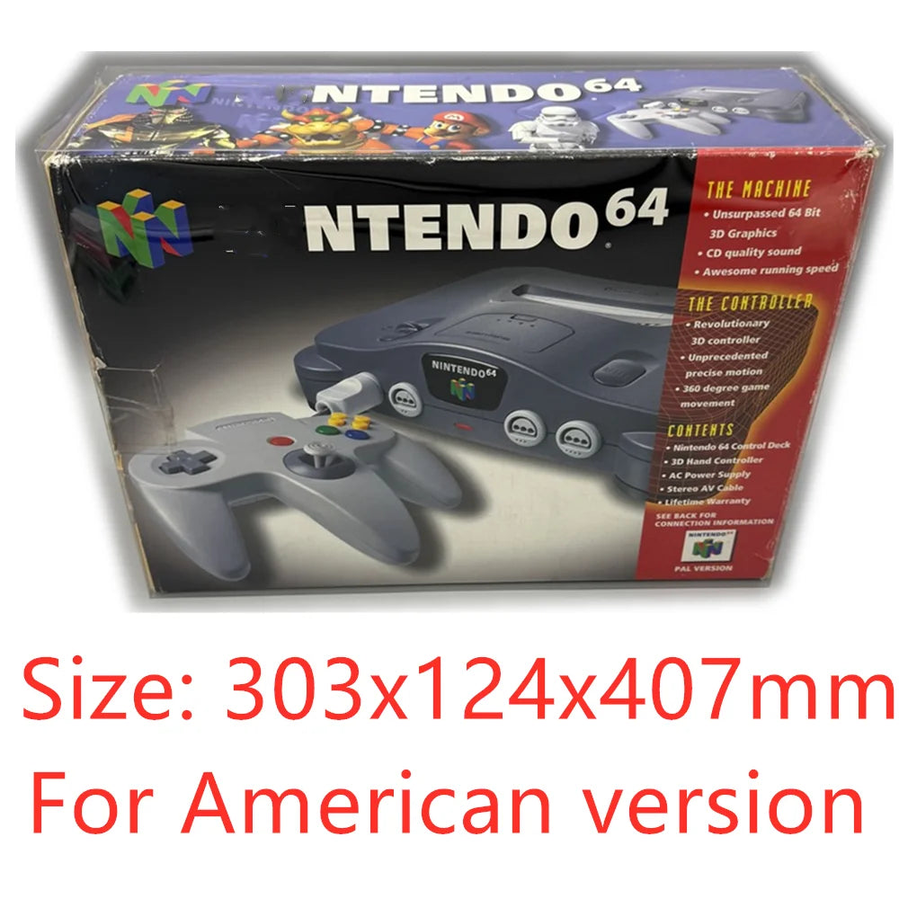 Transparent Box Protector For N64/Nintendo Collect Boxes TEP Storage Game Shell Clear Display Case