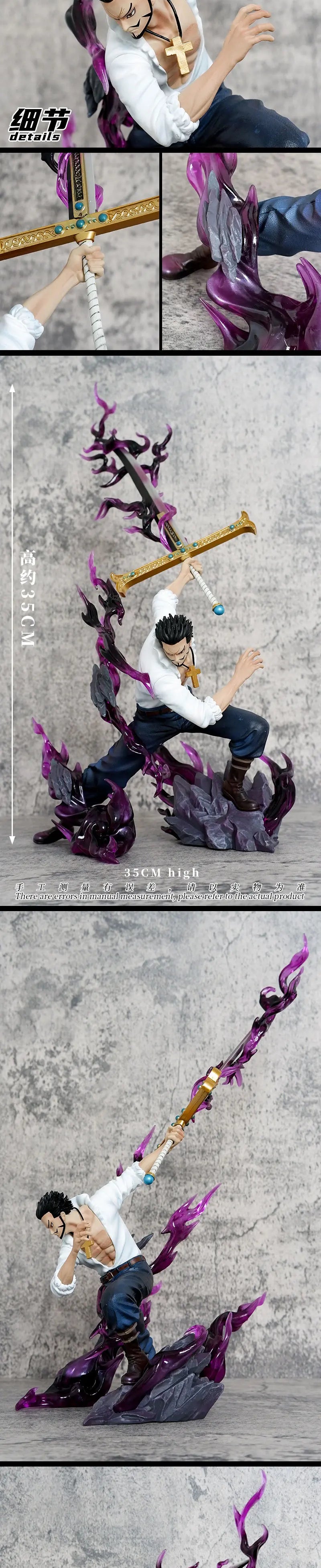 Neue Hawkeye Figuren One Piece Mi Hawk Action-Cartoon-Figur 35 cm PVC-Statue Modell Ornament Dekoration Kinderspielzeug Geschenke