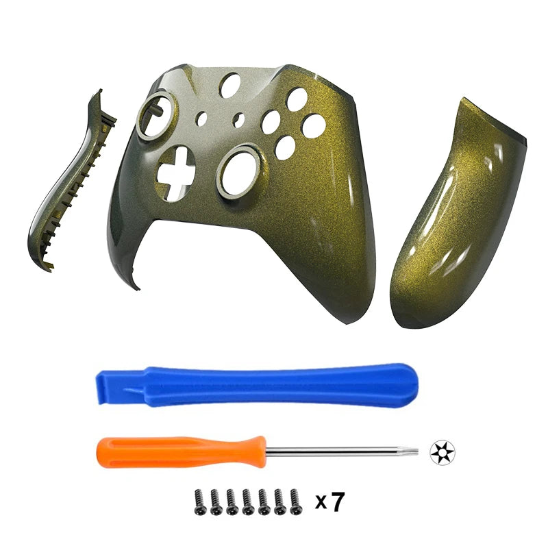 DATA FROG Chameleon Faceplate Cover For Xbox One Slim Controller Housing Replacement Parts with Side Rails Panel For Xbox One X