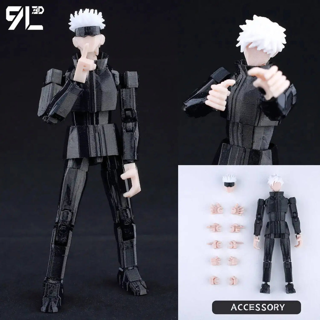 9L3D-gedruckter Dämonentöter AKAZA Tanjiro Kamado Lucky Dummy 13 bewegliche Gestaltwandler-Actionfiguren Schaufensterpuppenspielzeug für Anime-Fans