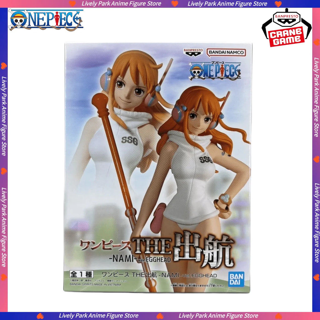 BANDAI Original BANPRESTO Anime ONE PIECE THE Sailing-NAMI-ver.EGGHEAD Figuren Modell Sammlerstück Desktop Ornament Statue Spielzeug