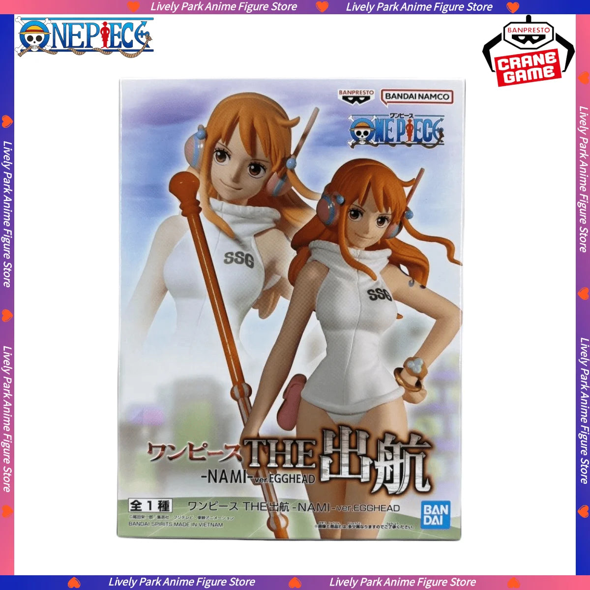 BANDAI Original BANPRESTO Anime ONE PIECE THE Sailing-NAMI-ver.EGGHEAD Figuren Modell Sammlerstück Desktop Ornament Statue Spielzeug