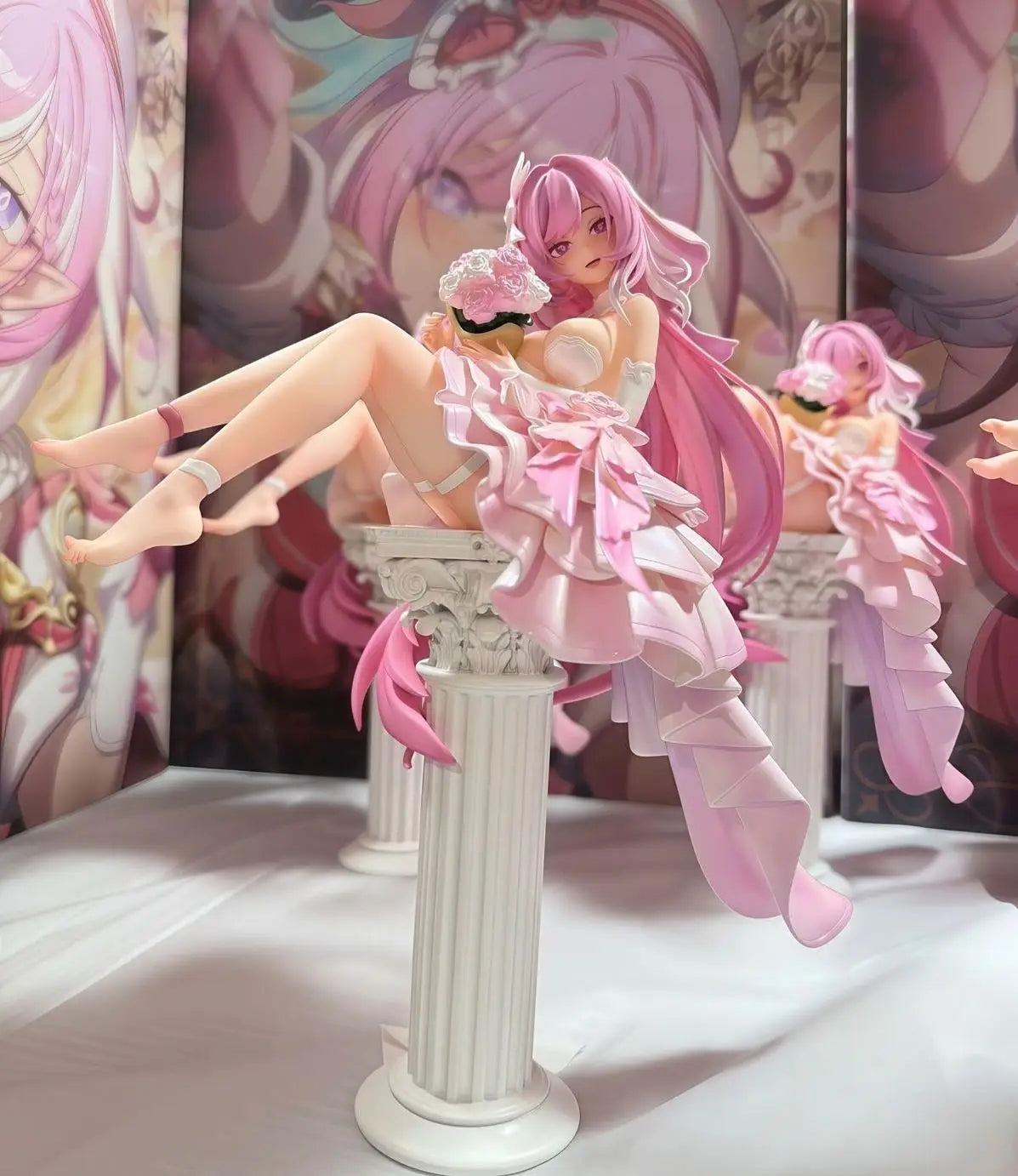 Pre-sale item, no in-stock availHotSale Honkai Impact 3 Elysia Wedding Dress Ver. Anime Girl Figure Collectible Model Desk Decor