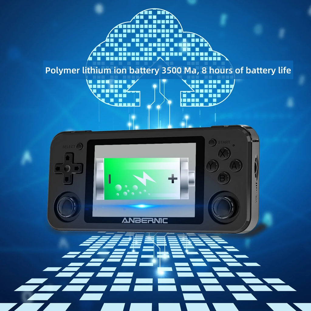 ANBERNIC RG351P Handheld Retro Game Console 3.5 Inch IPS Screen 64G TF Card 2500 Classic Games 3500 mAh Double 3D rocker Gift