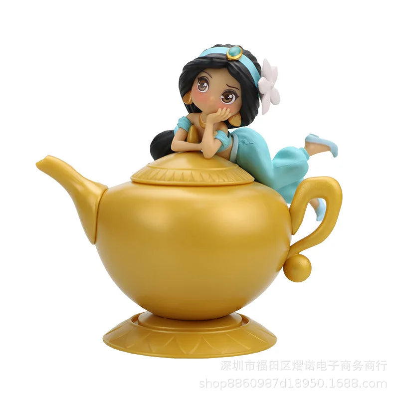 3pcs/set Creative Disney Princess Snow White Ariel Jasmine Cinderella Rapunzel Action Figure Toys Dolls Gift For Kids Girls