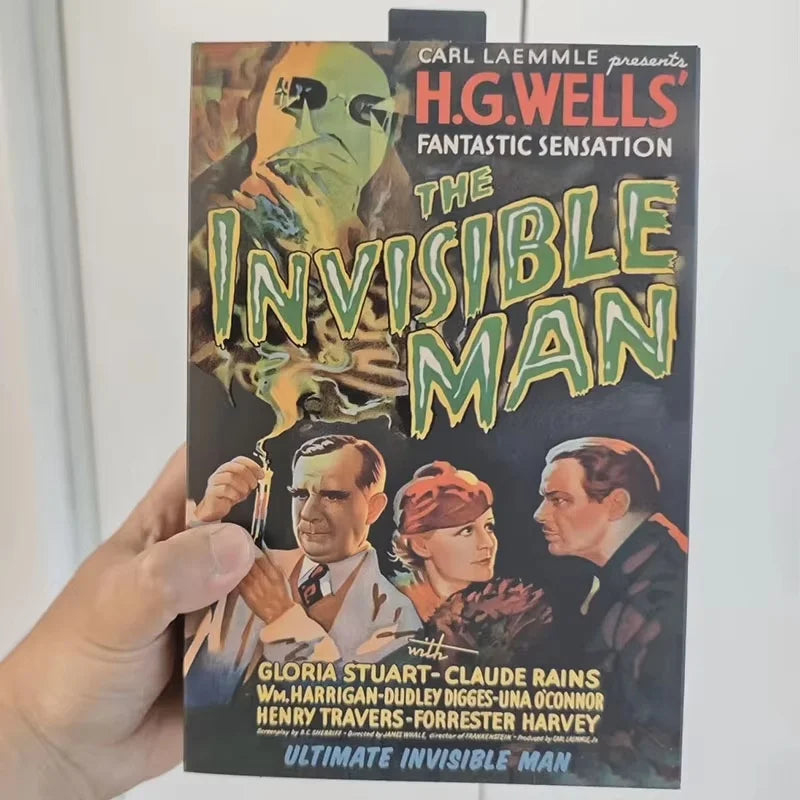 Universal Monsters The Invisible Man Action Figure NECA 04818 Figuras Manga Figurine Toys 7-Inch Movable Model Doll Original