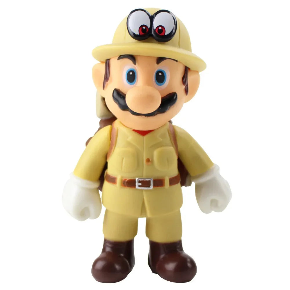 Super Mario Bros Action Figure Toys Toad Peach Luigi Yoshi Donkey Kong Wario Anime Model Ornaments For Children Birthday Gift