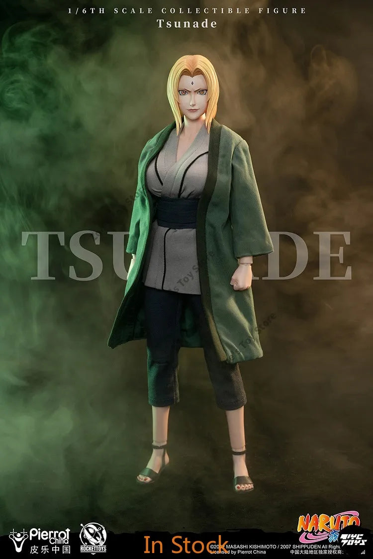 In Stock Rocket Toy Fifth Generation Naruto Tsunade ROC-009 Naruto Shippuden Action Figure Anime Model Trendy Toy Desktop Doll
