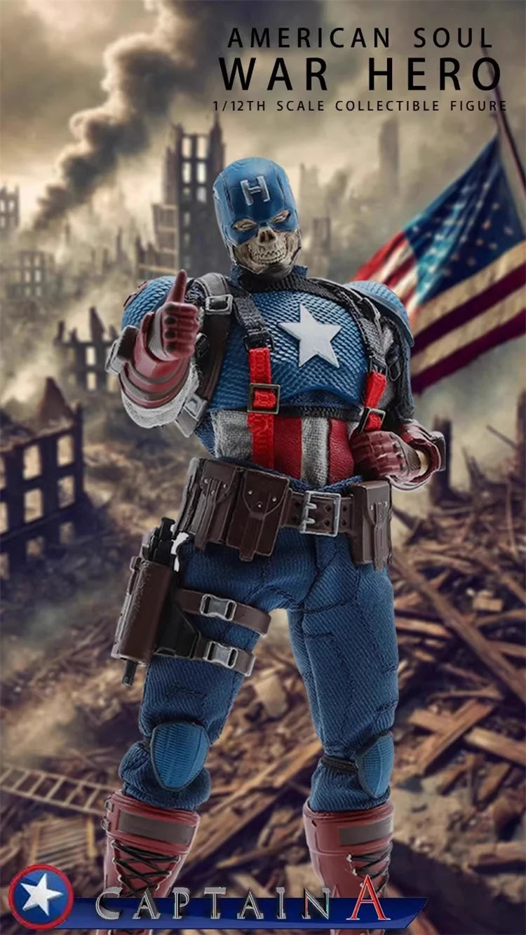 Original Joy Man Toys War Hero Actionfigur Captain American Soul im Maßstab 1/12 Sammlerstück JMToys JM003 Kinderspielzeug Geburtstagsgeschenk