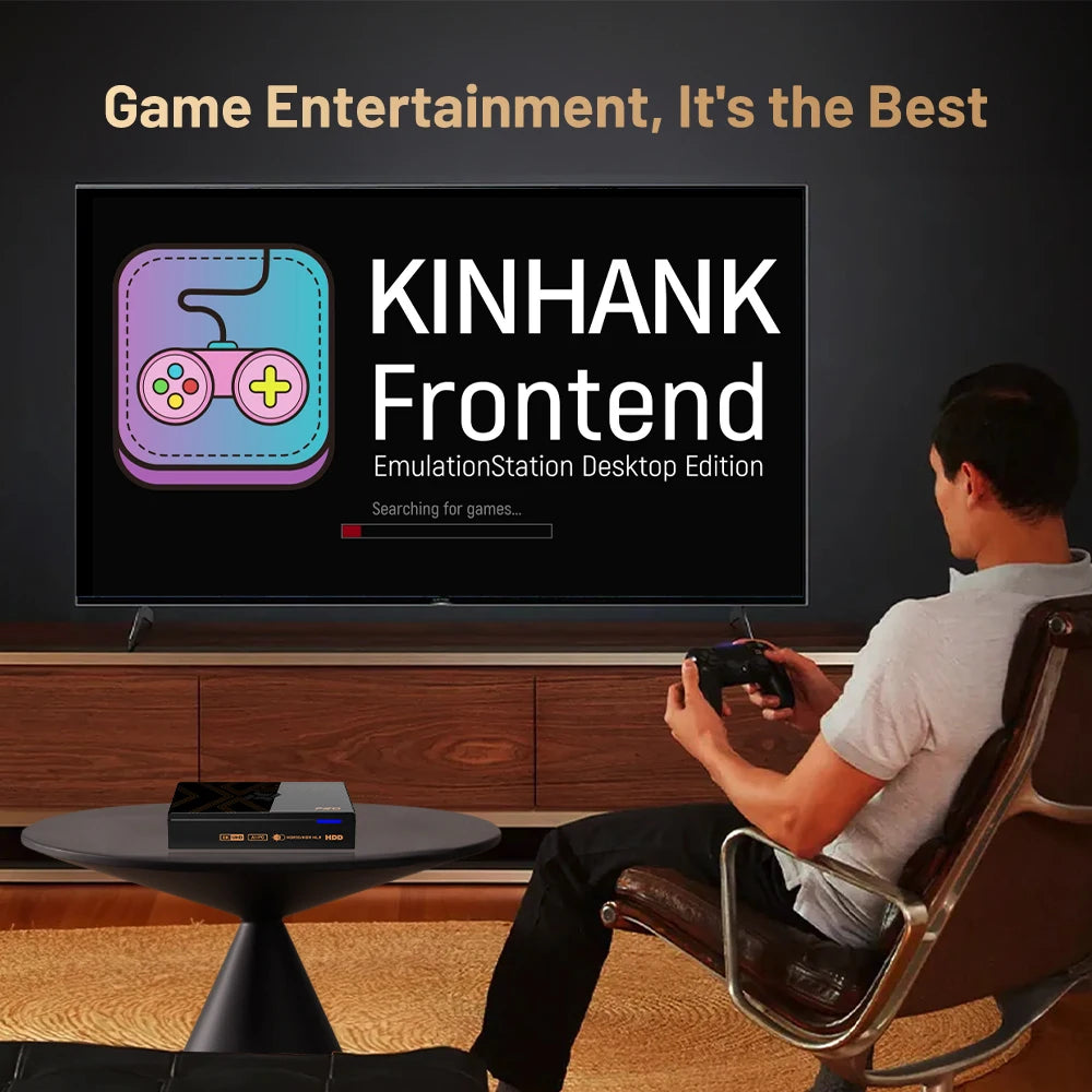 Kinhank Super Console X5 PRO Retro Video Game Consoles Plug and Play 4T with 16000 Games for PS2/WII/SS/DC/N64/MAME