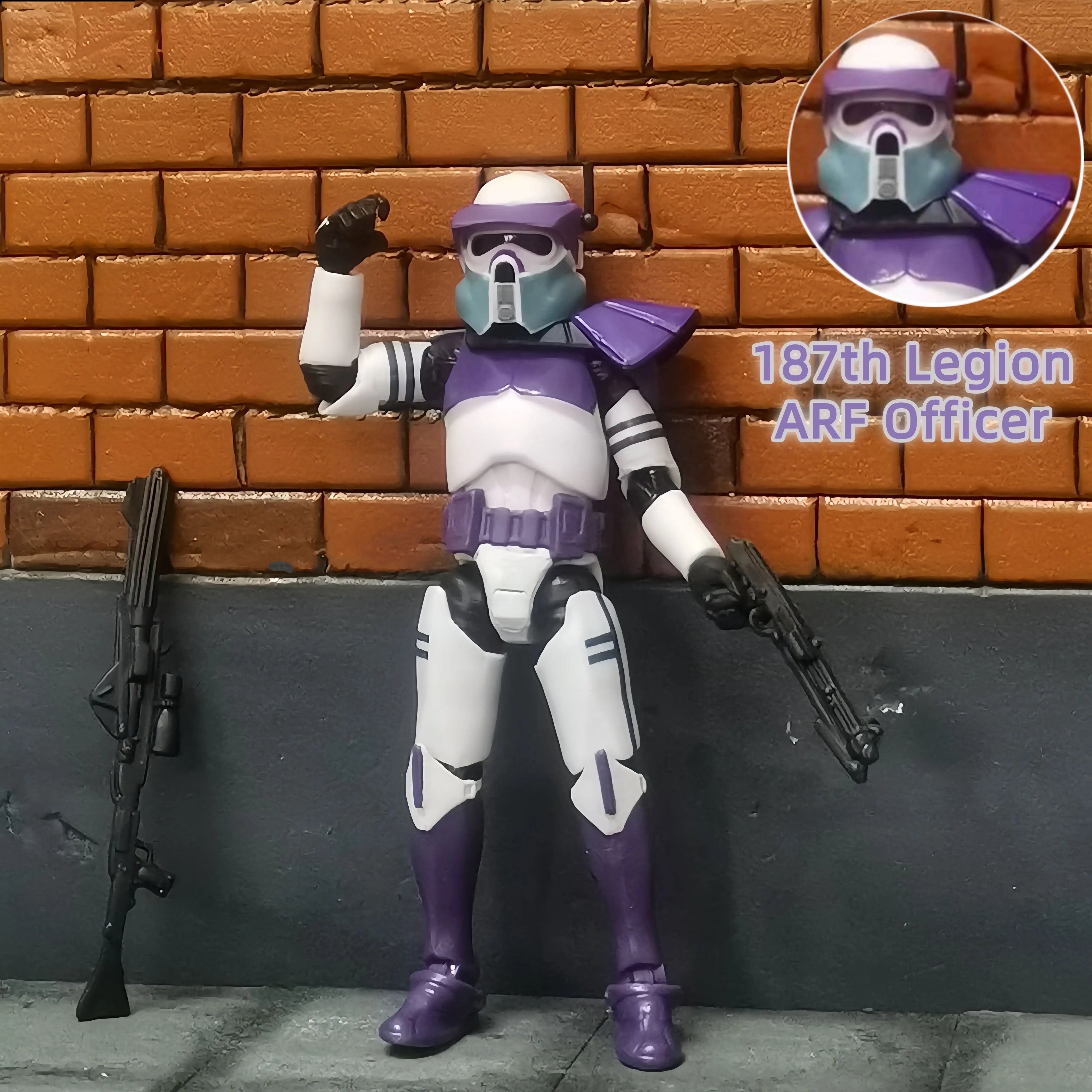 Star Wars 3.75 Inch  Clone Trooper 1/18 187th Legion  Shock Coruscant Guard Action Figure Windu Fox  Toys Model Loose