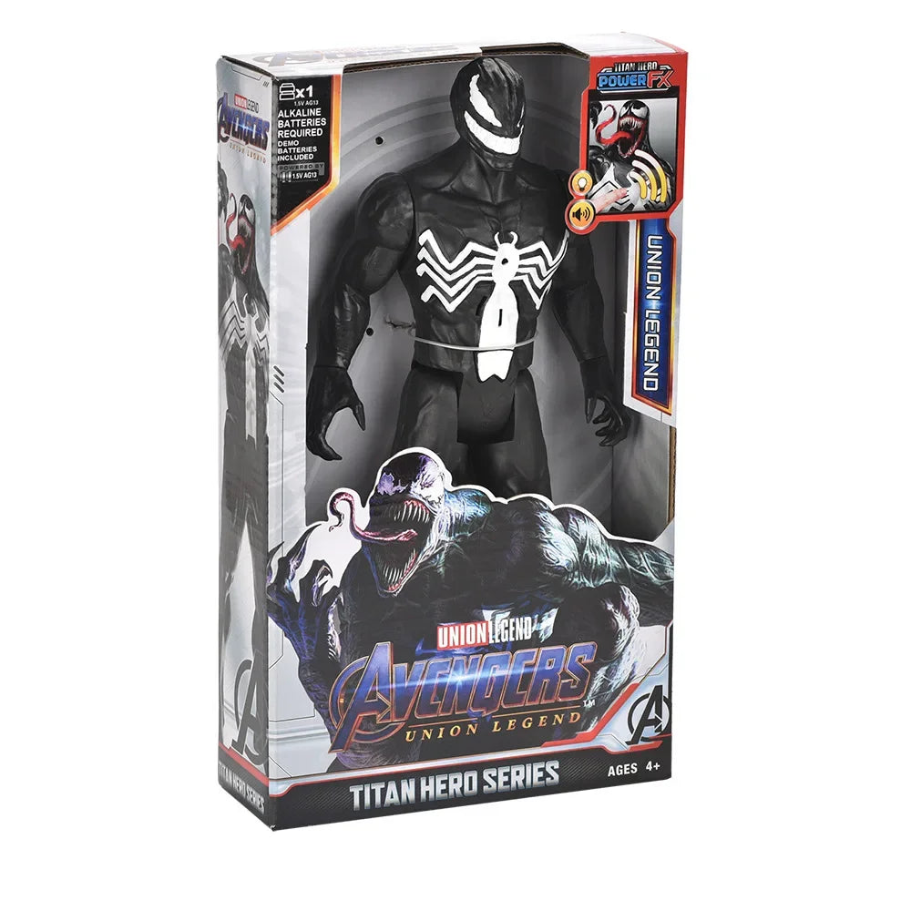 30cm Marvel Avengers Toy Thanos Hulk Spiderman Iron Man Captain America Thor Black Panther With Sound And Light Action Toy Gifts