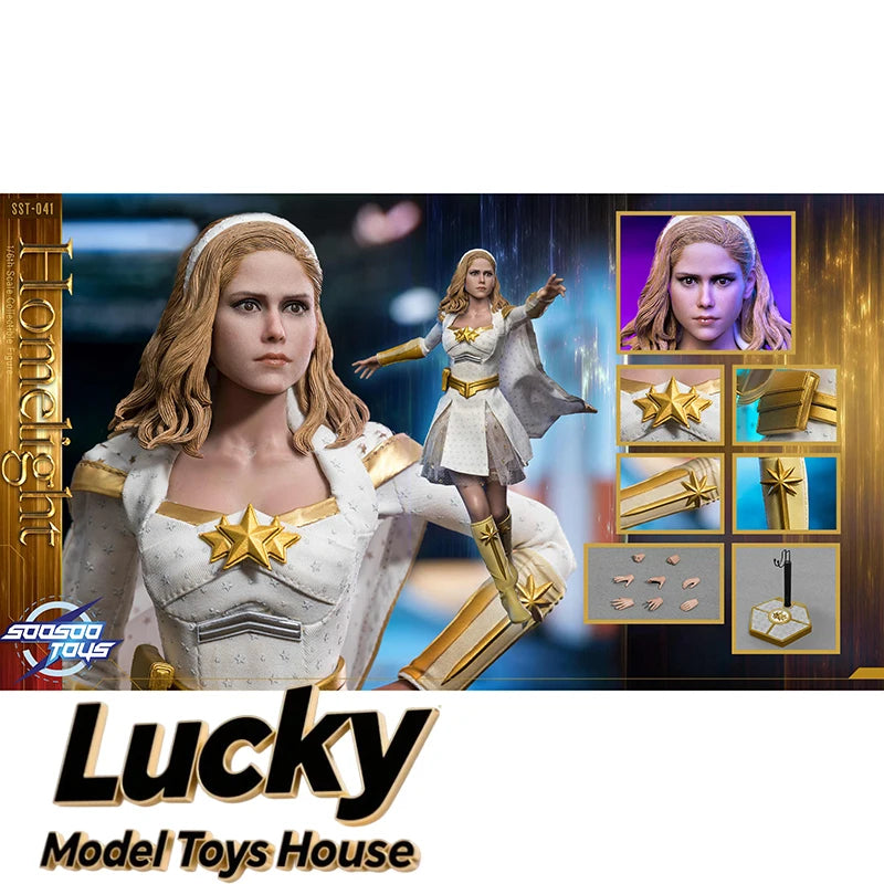 Soosootoys SST041 1/6 Gold Hair Female Action Figure Collection Comic Girl Hero Courtney White Dress Design 12" Soldier Model
