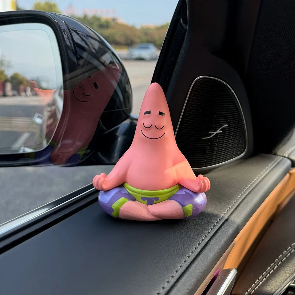 9CM SpongeBob SquarePants ‌Patrick Star‌ PVC Figurines Doll Funny Ornaments SpongeBob SquarePants Kids Car Toys Decor Toy