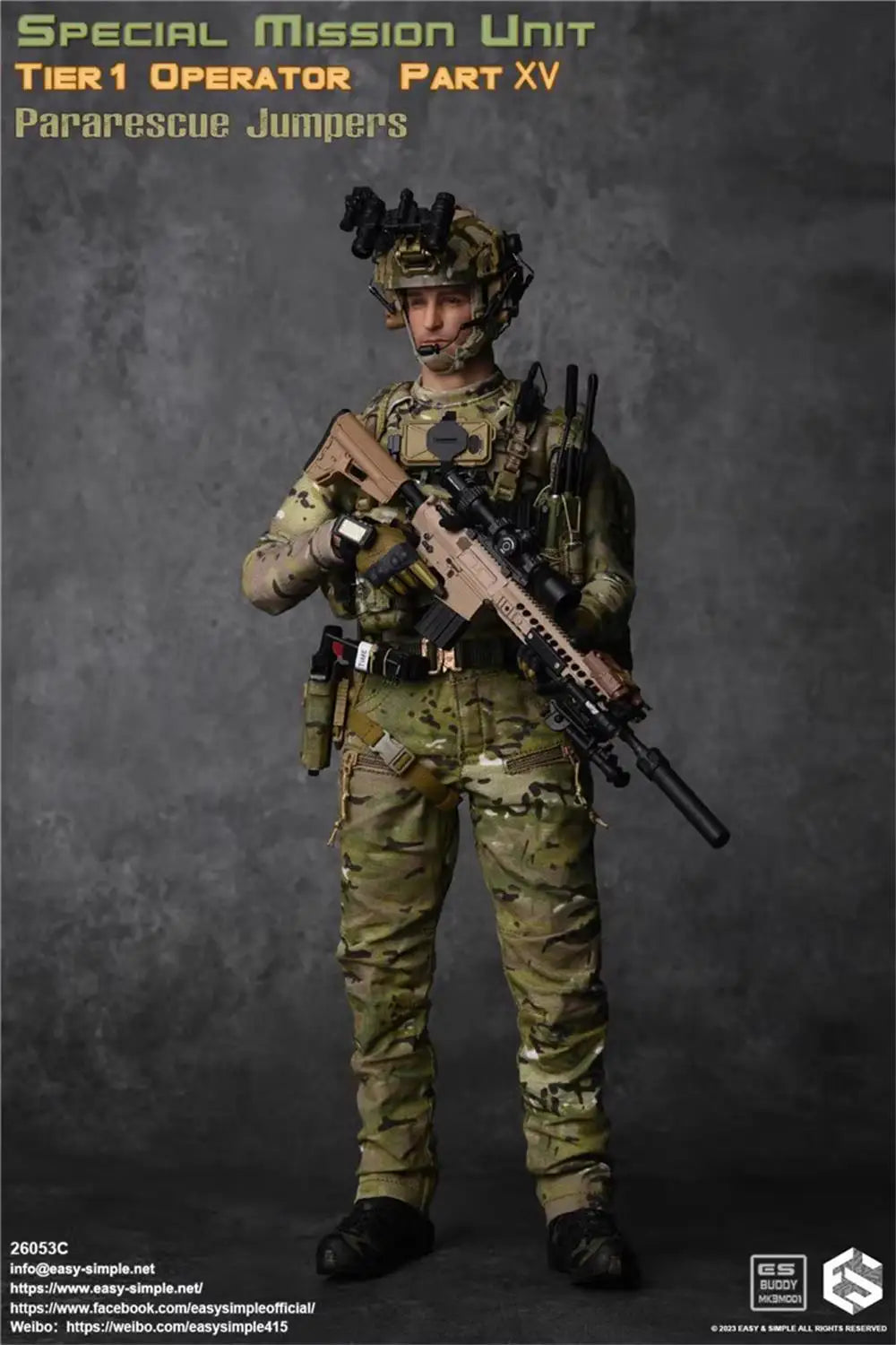 1/6 EASY&SIMPLE ES 26053C US. PJ Soldier Operation Unit Full Set Moveable Action Figure Set For Fans Collectable