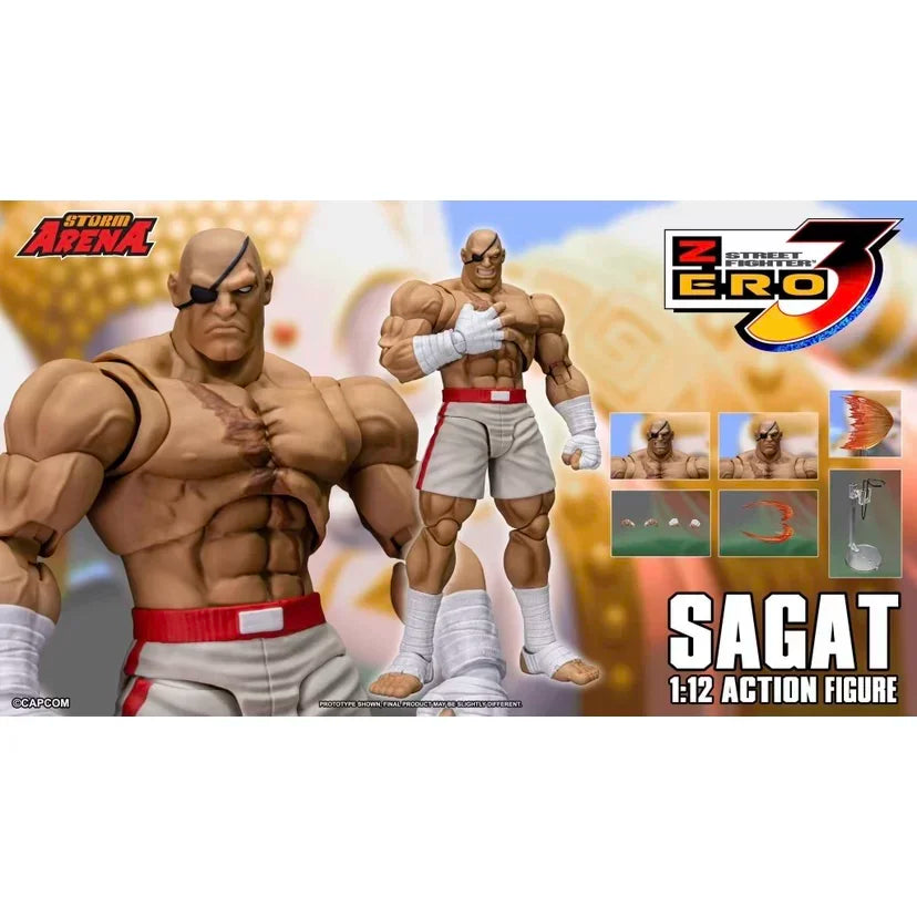 Storm Toys Original Street Fighter Zero 3 Sagat Limited Edition 1/12 Action Figure Model Desktop Collection Ornament Toys Gifts