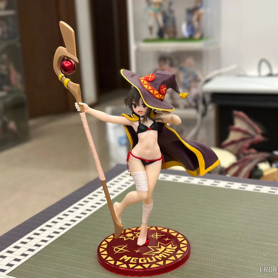 Original Genuine TAITO God's Blessing on This Wonderful World 18cm Megumin Action Figure Cute Figurine For Girls Birthday Gift