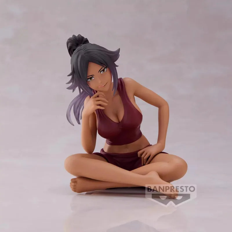 Bandai Original Anime Bleach Shihouin Yoruichi Relax Time Action Figure Pvc Figurine Toys Doll Collection Statue Model