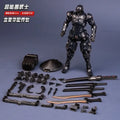 In Stock 22cm SC001 Snake Eyes Super Black Warrior Mecha Ninja Action Figure 1/10 Articulated Finished Model Collectible Toy